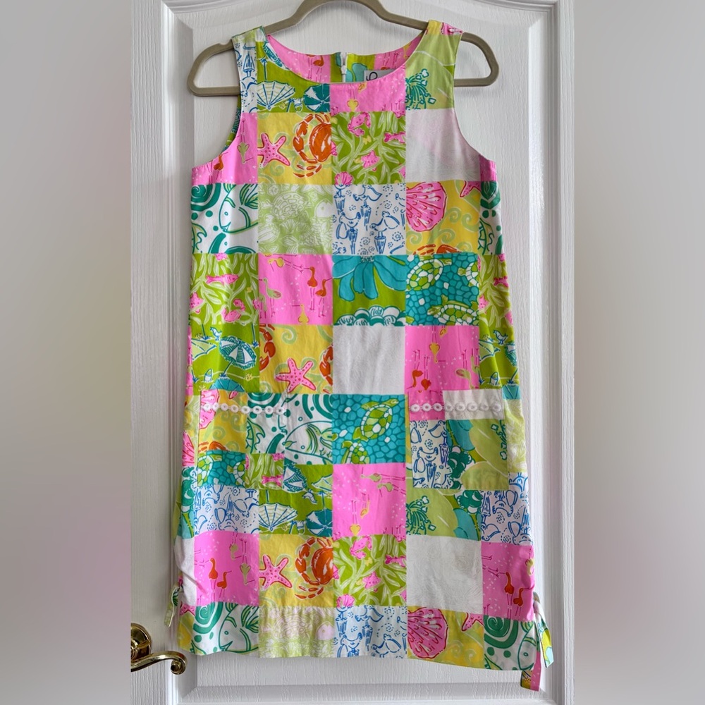 Lilly Pultzer Vintage Like New Shift Romper Sun Dress Patchwork